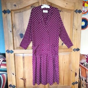 Vtg EILEEN WEST Drop Waist Dress  sz 14